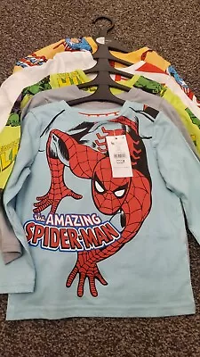 Buy BNWT 18 Months To 2 Years Marvel Pack Of 5 Long Sleeve T-Shirts Boys • 10£