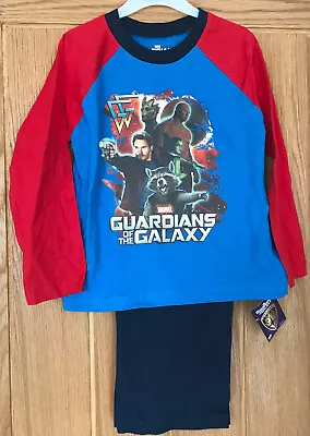 Buy Boys Guardians Of The Galaxy Pyjamas Age 5-6 Years Pjs Set Winter Long Sleeved • 8.99£