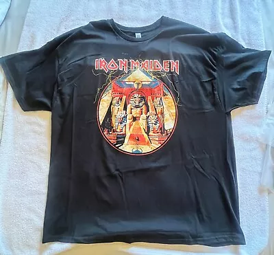 Buy Iron Maiden 'Powerslave Lightning Circle' Black T Shirt - NEW XXXL • 11.99£