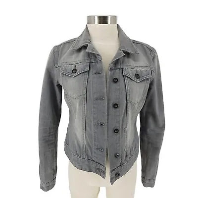 Buy GAP Denim Gray Medium Wash Jean Jacket Long Sleeve Button Up Womens Small • 33.73£