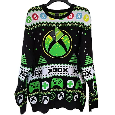 Buy XBox Black Ugly Christmas Jumper Sweater Adult 3XL Gamer Fairisle Mens Womens • 28.99£