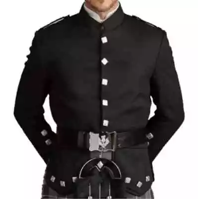 Buy Men Scottish Military Doublet Kilt Jacket 100% Wool Piper Drummer Jacket For Men • 61.50£