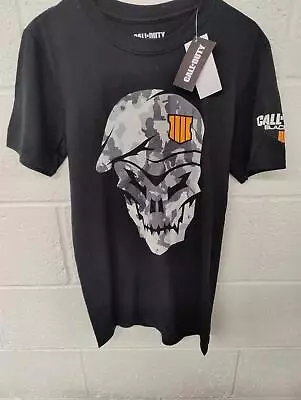 Buy Call Of Duty Black Ops 4 Camo Skull T-Shirt, Official Activision Shirt, X-Large • 10£