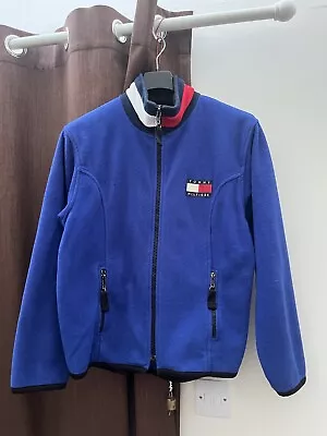 Buy Tommy Hilfiger Fleece 90s Vintage Full Zip Jacket Blue Mens M Medium • 30£