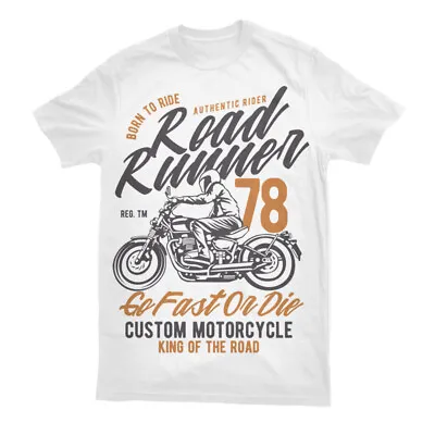 Buy Mens T Shirt Road Runner Motorcycles Racer Race Legend Moto Cross Dirt Ga S-3XL  • 13.99£