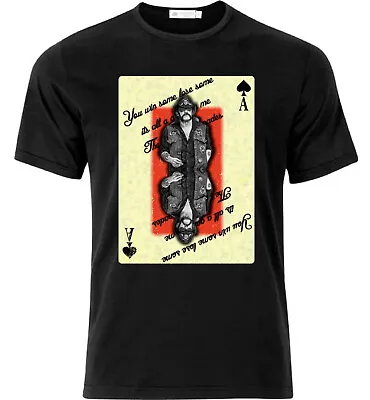 Buy Lemmy Ace Of Spades Motorhead Heavy Metal T Shirt Black • 18.49£