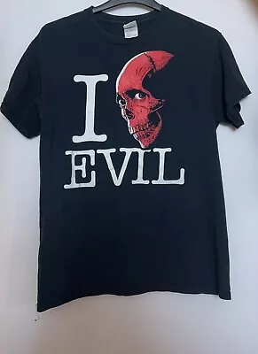 Buy I Love Evil Black Cotton T-Shirt Size M • 4.95£