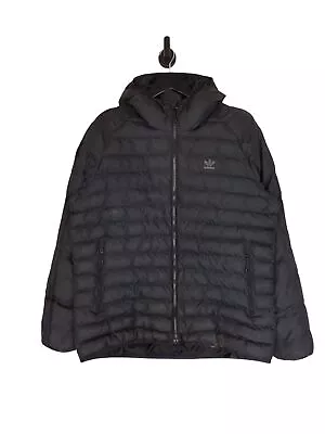 Buy Adidas Puffer Jacket Size Large In Black Men's Hooded Coat • 29.99£