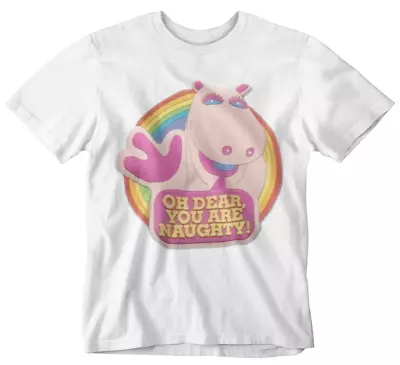 Buy Rainbow T-Shirt George Naughty Tee TV Cool Yolo 80s 90s Retro White Kids   • 5.99£