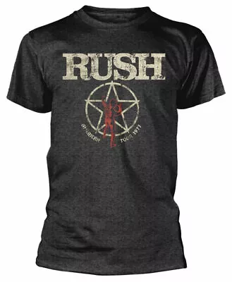 Buy Rush T Shirt American Tour 1977 Official Licensed Grey Mens Tee Rock Metal Merch • 16.28£