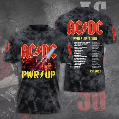 Buy ACDC Pwr Up World Tour 2024 , AC/DC Rock Band T-Shirt Gift For Men Women • 45£