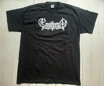 Buy ENSIFERUM Logo Vintage 2000s T Shirt XL Black Death Folk Metal LP Finntroll CD • 58.80£