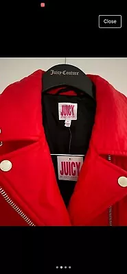 Buy Juicy Couture Vegan Red Biker Jacket  • 19.99£