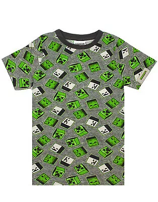 Buy Minecraft All Over Print Creeper Zombies Boy's T-Shirt • 11.95£