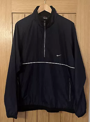 Buy Vintage Nike 90’s Windbreaker Pullover Jacket Navy -Size Large • 19.99£