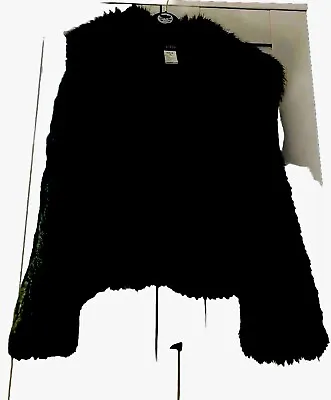 Buy Morgan De Toi Black Faux Fur Jacket Pouffy Size M Size T 42 Uk 14 • 25£
