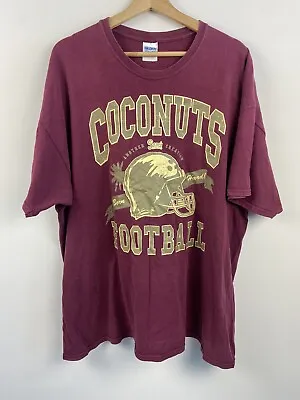 Buy Coconuts Football Vintage T Shirt Another Creation Top Sams Island Gear Size 2XL • 12.64£