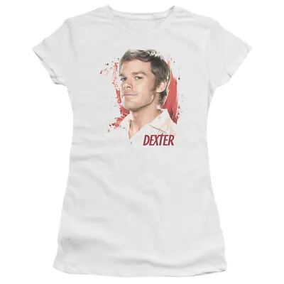 Buy Dexter Juniors T-Shirt Blood Splatter Portrait White Tee • 22.16£