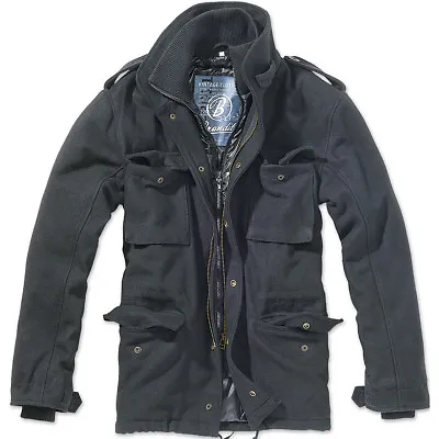 Buy Brandit Mens M65 Voyager Field Jacket Warm Police Wool Coat Security Parka Black • 112.95£