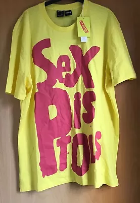 Buy SEX PISTOLS -  NEVER MIND THE BOLLOCKS Yellow T-Shirt  - 77 Punk Size XL • 15.99£