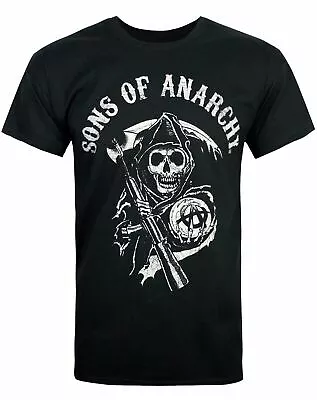 Buy Sons Of Anarchy Black Short Sleeved T-Shirt (Mens) • 14.99£