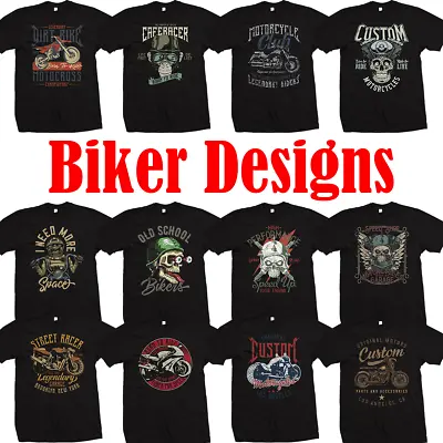 Buy Biker T Shirts - Motorcycle Motorbike T Shirt -  Cafe Racer, Chopper, Bobber ETC • 9.99£