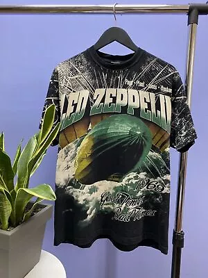 Buy Led Zeppelin “Good Times, Bad Times” Allover Print T Shirt Vintage Size L... • 137.41£