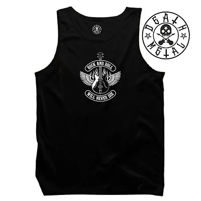 Buy Guitar & Wings Vest Music Clothing Angel Punk Band Rock N Roll Classic Tank Top • 11.99£
