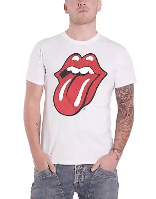 Buy Rolling Stones Men's Classic Tongue With Soft Hand Inks T-Shirt XL White • 20.76£