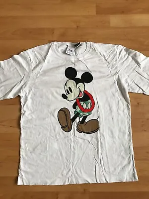 Buy Zara Disney Mickey Mouse White Tshirt Eur M Mex 40 Mens Tshirt • 0.99£