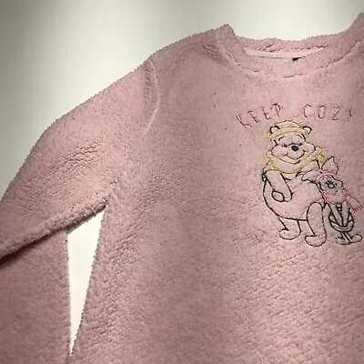 Buy Disney Sleepwear Womens Size S (4-6) Pink Fuzzy Winnie The Pooh Piglet Pullover • 14.47£