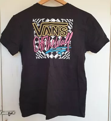 Buy VANS Off The Wall Neon Retro Logo T-Shirt Size XS NEW • 20£
