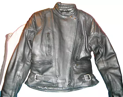 Buy Biker Jacket Ladies Sportex A5 Style Genuine Leather Size Uk 16 Mint Condition • 34.99£