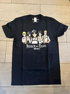Buy Official Attack On Titan Group Shot Black T-Shirt Sizes S/M /XXL Brand New • 7.99£