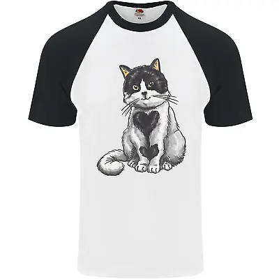 Buy I Love Cats Cute Kitten Mens S/S Baseball T-Shirt • 12.99£