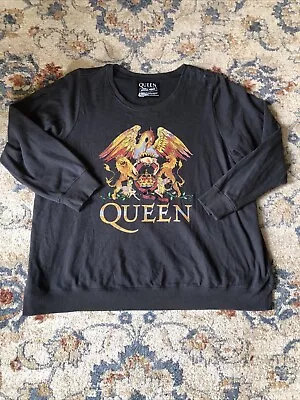 Buy Queen Band Sweatshirt Official Merch Classic Crest Gray Womens Size 4XL • 9.46£