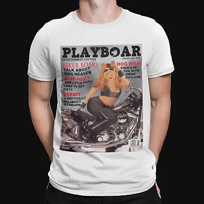 Buy Miss Piggy Playboy T-Shirt - Animal Kermit Muppets Cool Retro Cartoon Xmas Gift • 8.39£