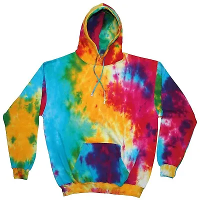 Buy Tie Dye Hoodie All-In-One Hooded Sweatshirt Hand Dyed Top Tye Festival Colours • 31.69£