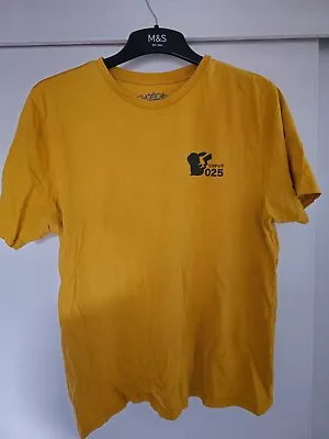 Buy Pokemon 2021 25th Anniversary Pikachu Yellow T-Shirt Size Large 100% Cotton • 10£