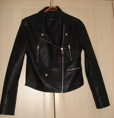 Buy Faux Leather Jacket River Island Size 10 • 4.99£