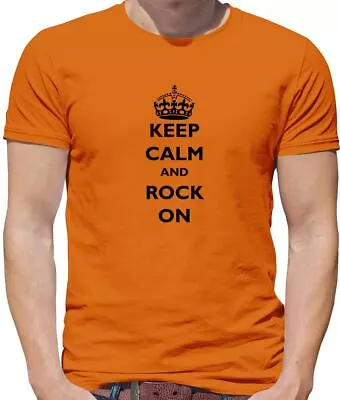 Buy Keep Calm And Rock On - Mens T-Shirt - Music Festival Gig Band Love Fan • 13.95£
