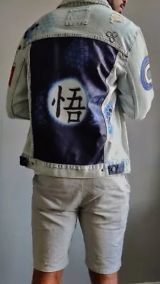 Buy Custom Denim Jacket Man Size M Goku  • 85.99£