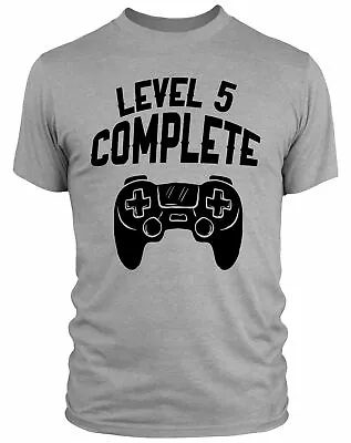 Buy Level 5 Complete T Shirt 5th Wedding Anniversary Gifts For Husband Gamer Retro • 14.99£