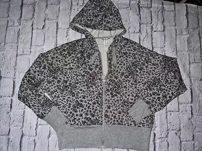 Buy Athleta Balance Printed Sweatshirt Size XL Spotted Gray Leopard Print Hoodie • 28.92£