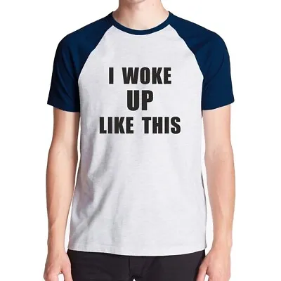 Buy Baseball T-Shirt Short Sleeve Funny I Woke Up Like This Top • 1.99£