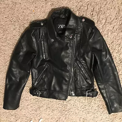 Buy Ladies Faux Leather Biker Jacket ....by Zara.... Size Xs • 31.20£