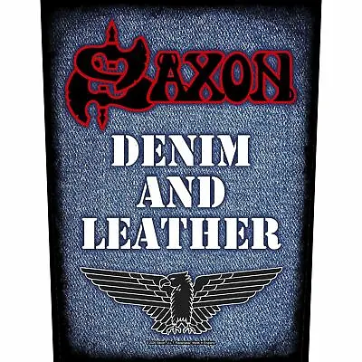 Buy Saxon Denim And Leather Back Patch Heavy Metal Official Band Merch • 12.48£