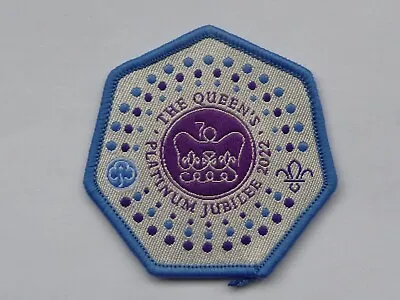 Buy The Queen's Platinum Jubilee 2022 Cloth Badge UK Scouts Guides • 1£