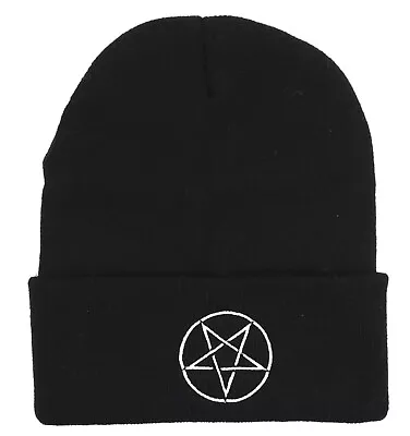 Buy Black Metal Pentagram Beanie Bathory Behemoth Darkthrone Watain Emperor Mayhem • 8.99£