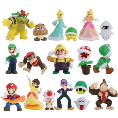 Buy 18 Pcs Cute Super Mario Mini Figure Toys Doll Action Figures Collection Gift NEW • 7.80£